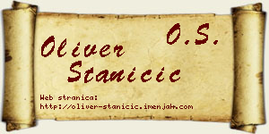 Oliver Staničić vizit kartica